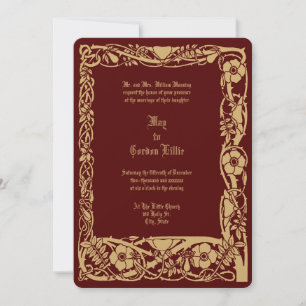 Invitation Bordure de vigne florale Art Nouveau par Lilien Ma