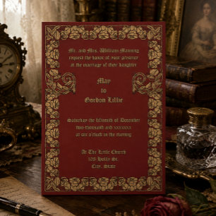 Invitation Bordure de vigne florale Couleurs personnalisables