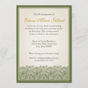 Invitation Bordure du ventilateur de défilement (olive)