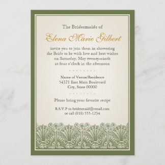 Invitation Bordure du ventilateur de défilement (olive)