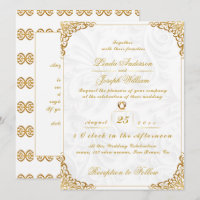 Bordure Or Glamor Luxe & Mariage Fleur Nordique