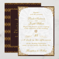 Bordure Or Glamor Luxe & Mariage Fleur Nordique