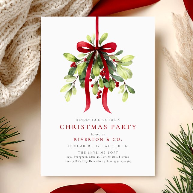 Invitation Botanical Berries Christmas Party (Créateur téléchargé)