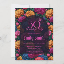 Invitation Botanical Inspired Carnation Floral Kids’ Birthday