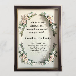 Invitation Botanical Shadow Box Graduation