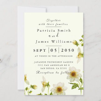 Invitation Botanique Boho printemps Fleur sauvage Mariage Inv