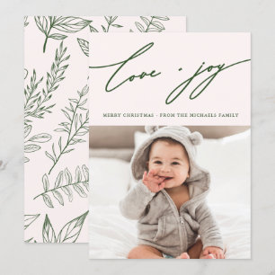 Invitation Botanique d'hiver rustique avec photo Holiday Blus