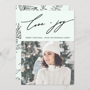 Invitation Botanique d'hiver rustique avec vert de vacances p