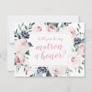 Invitation Botanique en fleurs Serez-vous mon maître d'honneu