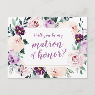 Invitation Botanique en fleurs Serez-vous mon maître d'honneu