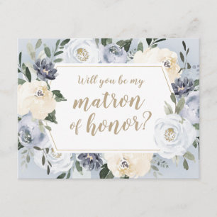 Invitation Botanique en fleurs Serez-vous mon maître d'honneu