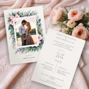 Invitation Botanique Ethérée et Envoûtante Photo de Fleurs Do