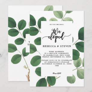 Invitation botanique moderne nous avons fui l'invitation