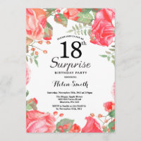 Botanique Rouge Floral Surprise 18e anniversaire