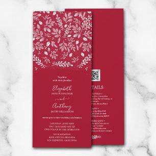 Invitation Botanique Tout en une canneberge Mariage Invitatio