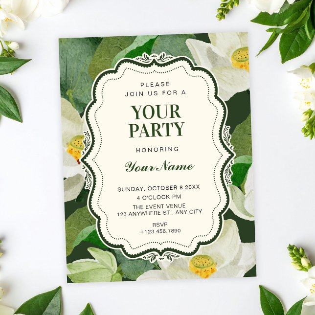 Invitation Botanique verte  (Créateur téléchargé)