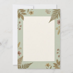Invitation Botanique Vintage Sage