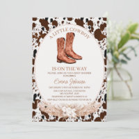 Botte florale Boho Cowboy Baby shower de vache