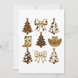 Invitation Bottes de cowboy de Noël Western Santa Xmas