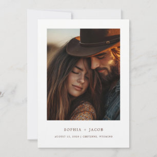 Invitation Bottes de photo occidentales modernes Enregistrez