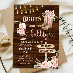 Invitation Bottes florales Arrière - plans en bois rustique e