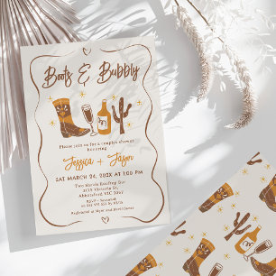 Invitation Bottes nuptiales Whimsical et douches à bulles