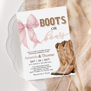 Invitation Bottes ou arcs révélation de genre western