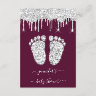 Invitation Bouches d'argent Burgundy Garçon Pieds de douche