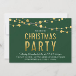 Invitation Boucles d'or Green Faux de lumières Noël