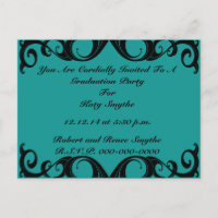 Invitation Boucles Noir Vintage