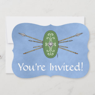 Invitation Bouclier celtique antique et oreilles