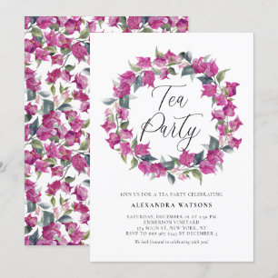 Invitation Bougainvilliers d'aquarelle violet