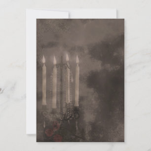 Invitation Bougie Gothique Lumière Rose Mariage