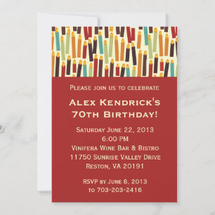 Invitation Bougies d'anniversaire - Rouge