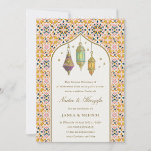 Invitation Bougies florales élégantes et ornées pour cérémoni