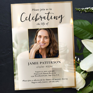 Invitation Bougies Magnifiques, Photo de Célébration de Vie F