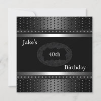 Bougons noirs 40e fête d'anniversaire homme argent