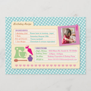Invitation Boulangerie Anniversaire Cuisine Photo Recette Car