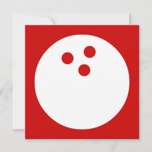 Invitation boule de bowling : couleur personnalisable