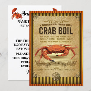 Invitation Boule de crabe / Toute occasion