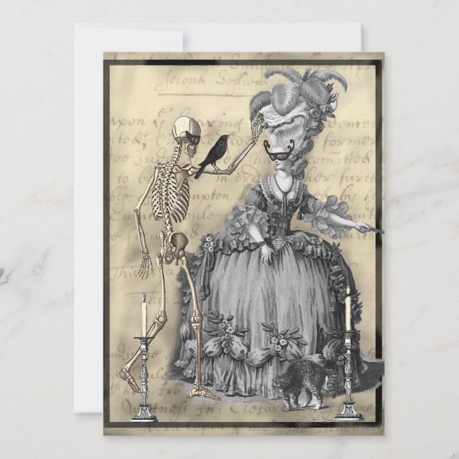 Invitation Boule de mascarade de Halloween (Devant)