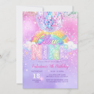 Invitation Boule Disco Paillettes Anniversaire Cloud Nine Pas