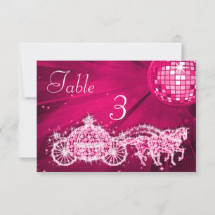 Invitation Boule Disco, Princesse Carrosse & Chevaux Double F