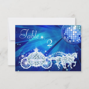 Invitation Boule Disco, Princesse Carrosse & Chevaux Double F