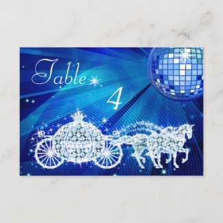 Invitation Boule Disco, Princesse Coach & Chevaux Double Côté