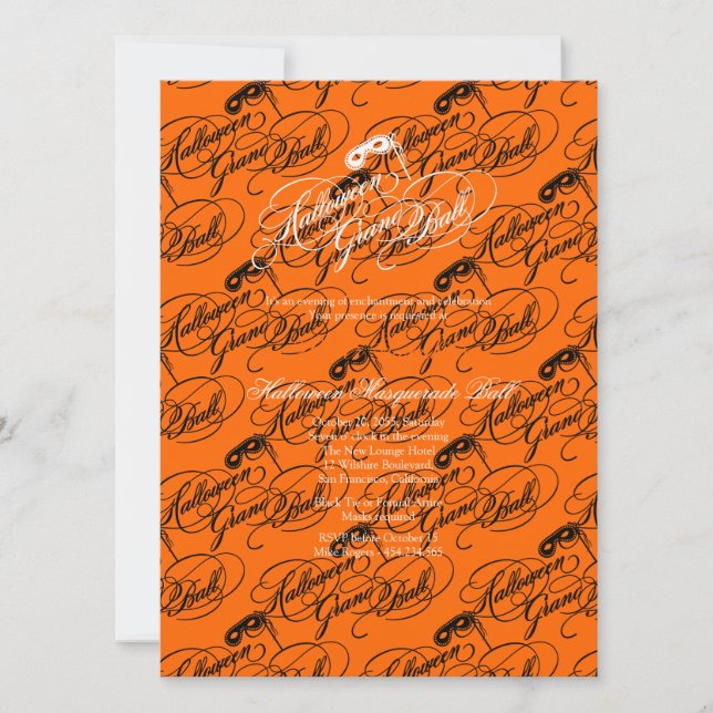 Invitation Boule grande de Halloween (Devant)