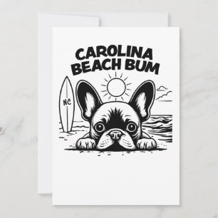 Invitation Bouledogue français Carolina Beach Bum