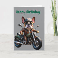 Bouledogue français moto French Bulldog