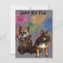 Bouledogue français Nouvel An French Bulldog