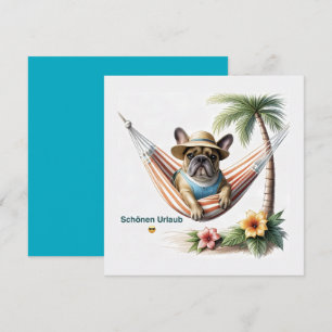 Invitation Bouledogue français Palme Plage Bouledogue françai